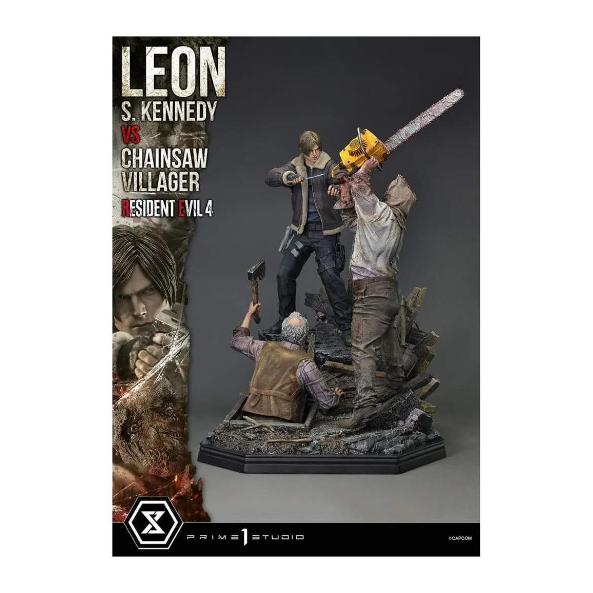 Prime 1 Studio - Resident Evil 4 Leon S. Kennedy vs. Chainsaw Villager Bonus Ver. - Ultimate Premium Masterline Series 1/4