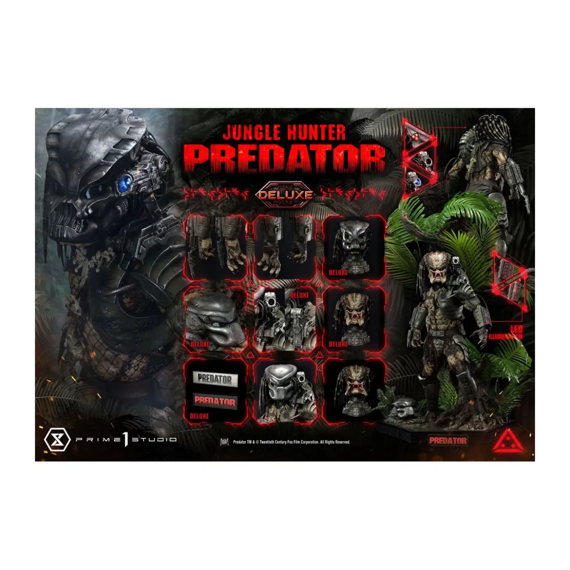 Prime 1 Studios - Museum Masterline 1/3 Jungle Hunter Predator Deluxe Bonus Version