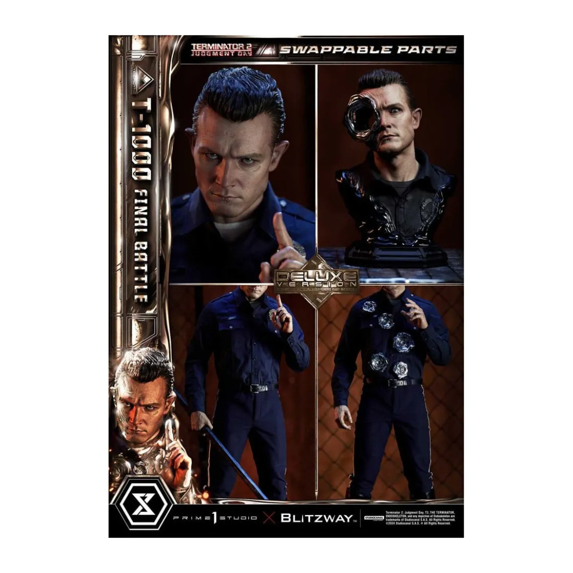 Prime 1 - Terminator 2 Judgment Day T-1000 Final Battle Deluxe Bonus Version - Museum Masterline Series 1/3