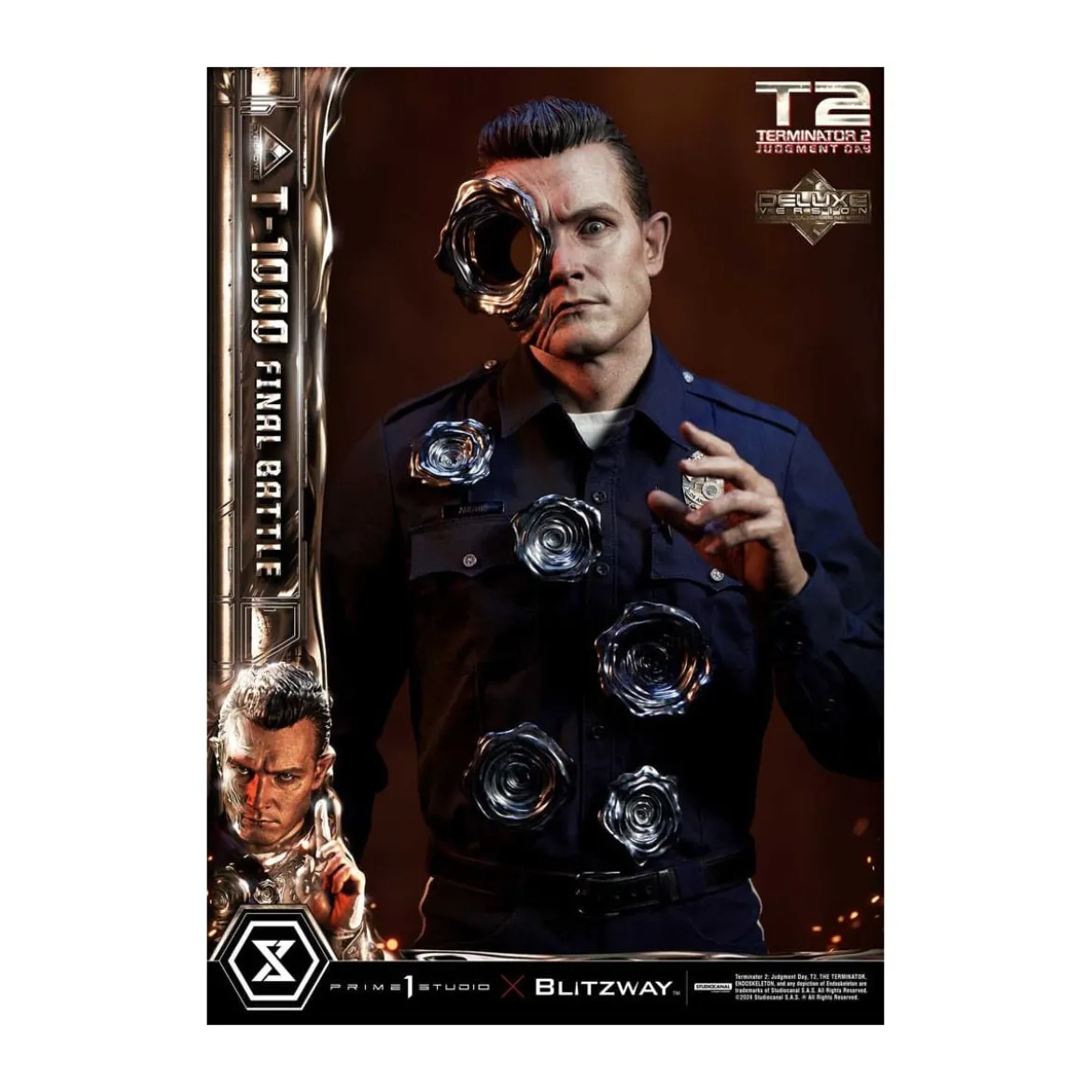 Prime 1 - Terminator 2 Judgment Day T-1000 Final Battle Deluxe Bonus Version - Museum Masterline Series 1/3