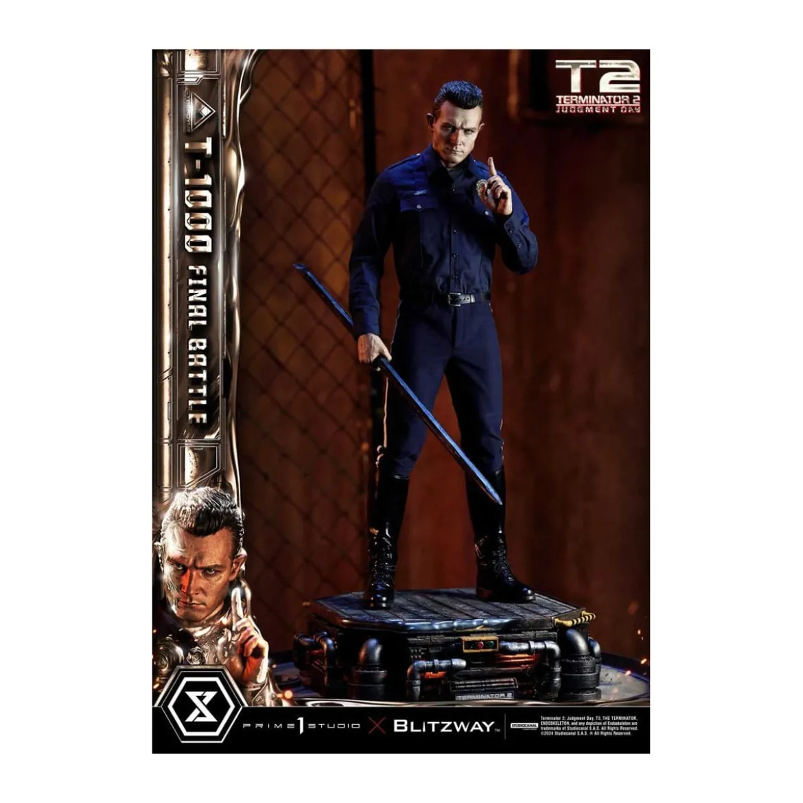 Prime 1 - Terminator 2 Judgment Day T-1000 Final Battle Deluxe Bonus Version - Museum Masterline Series 1/3