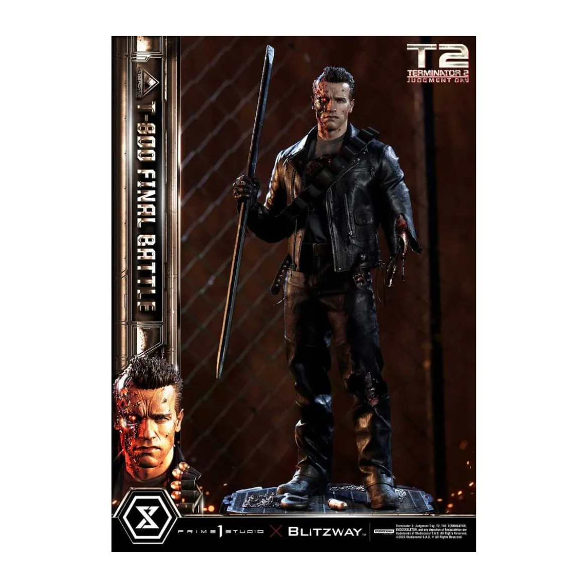 Prime 1 - Terminator 2 Judgment Day T-800 Final Battle Deluxe Bonus Version - Museum Masterline Series 1/3
