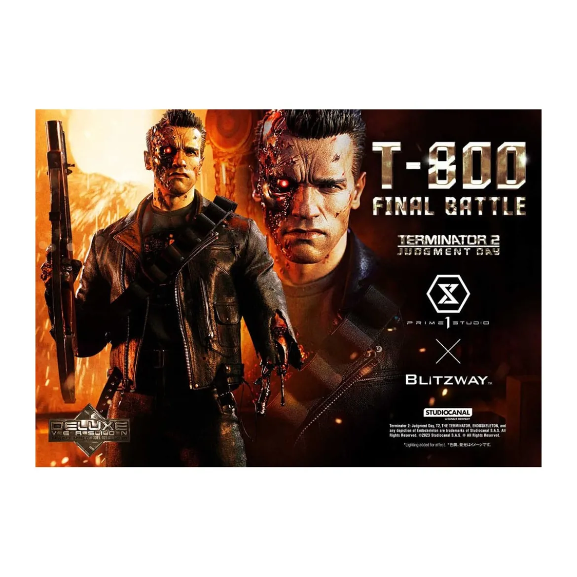 Prime 1 - Terminator 2 Judgment Day T-800 Final Battle Deluxe Bonus Version - Museum Masterline Series 1/3