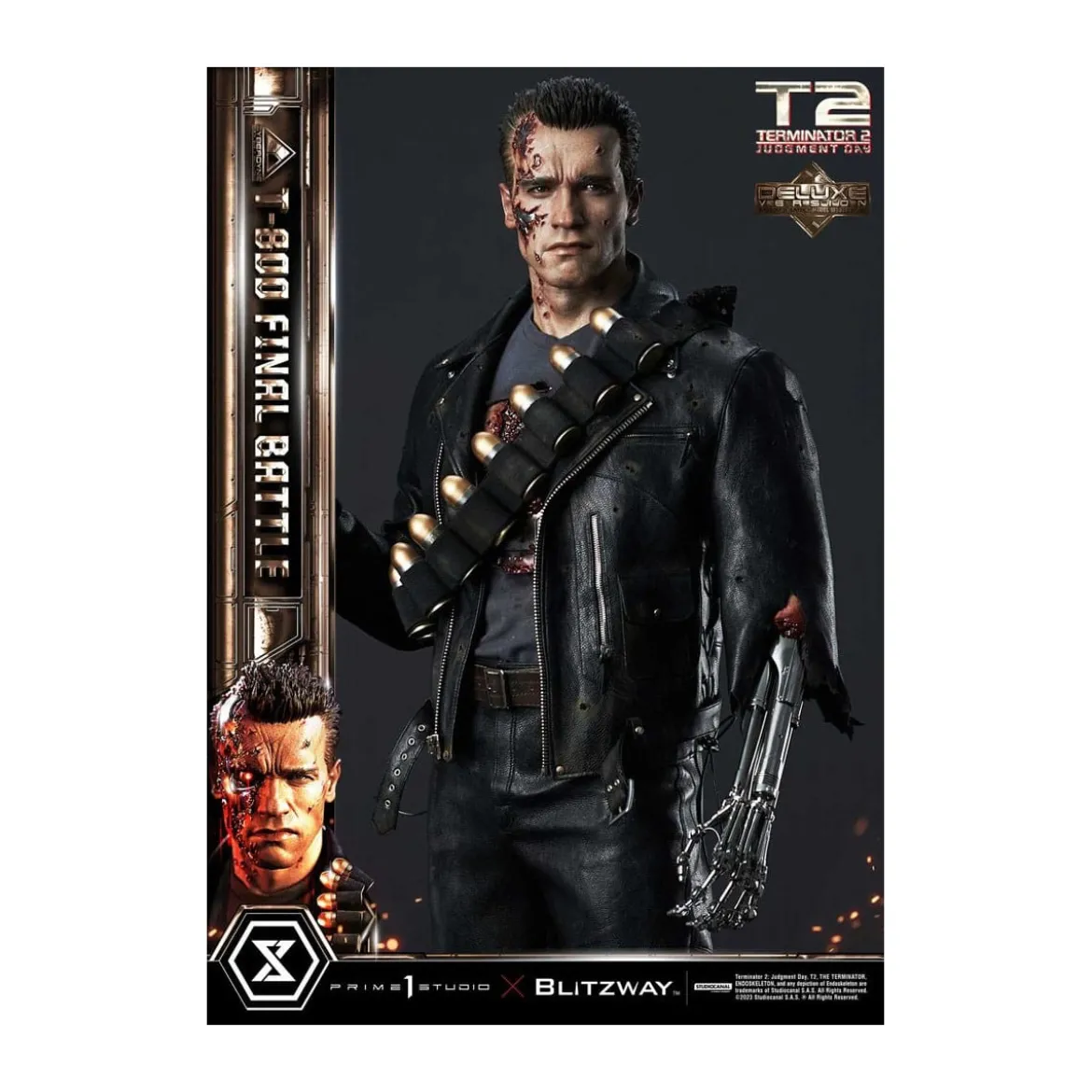 Prime 1 - Terminator 2 Judgment Day T-800 Final Battle Deluxe Bonus Version - Museum Masterline Series 1/3