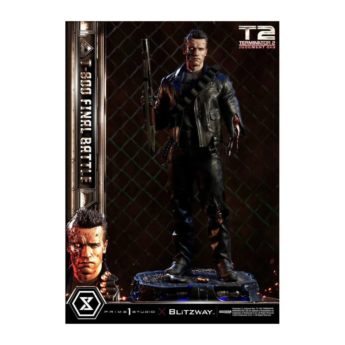 Prime 1 - Terminator 2 Judgment Day T-800 Final Battle Deluxe Bonus Version - Museum Masterline Series 1/3