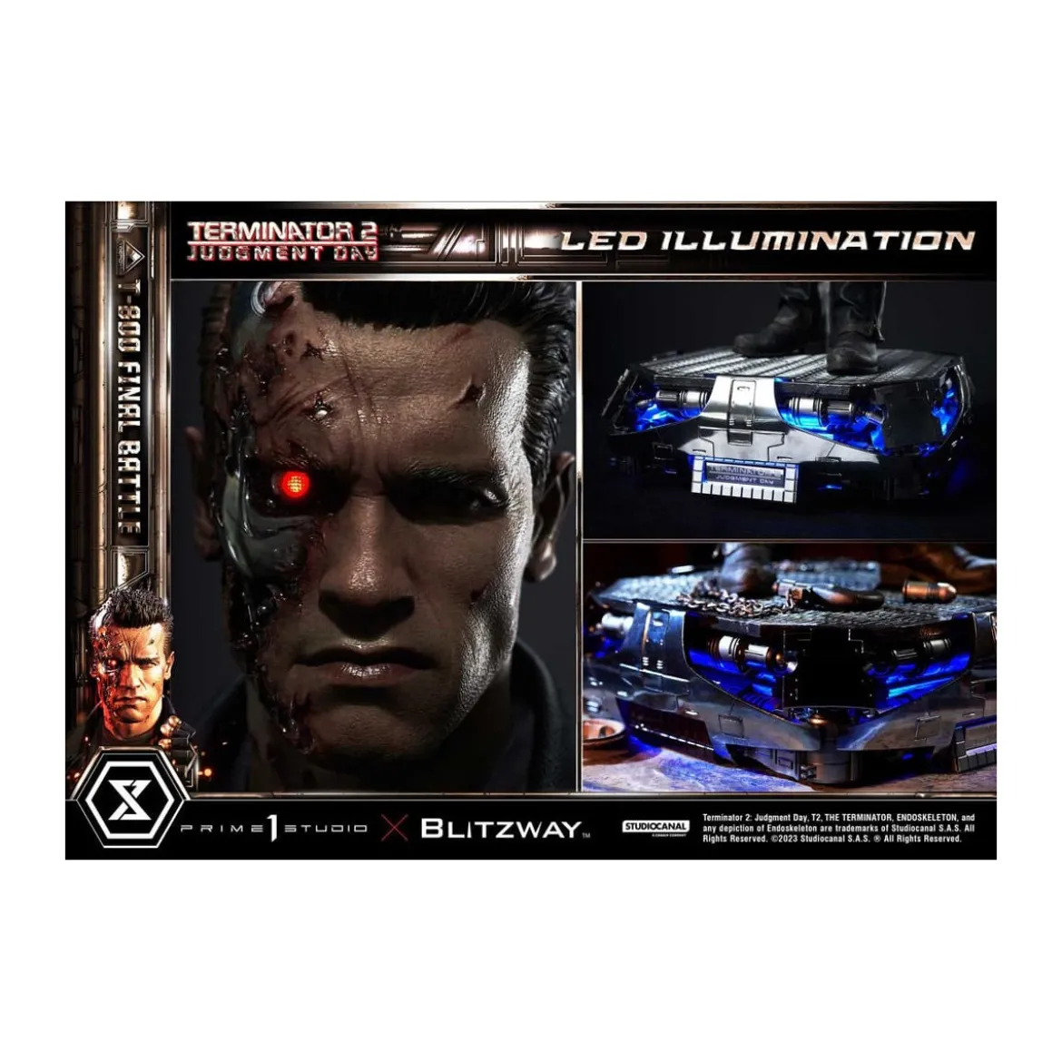 Prime 1 - Terminator 2 Judgment Day T-800 Final Battle Deluxe Bonus Version - Museum Masterline Series 1/3