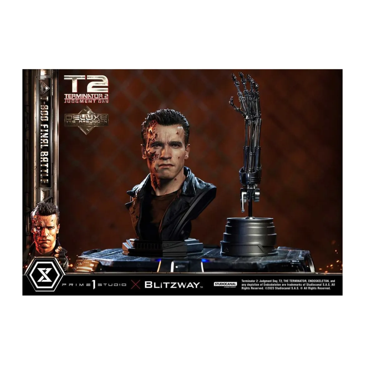 Prime 1 - Terminator 2 Judgment Day T-800 Final Battle Deluxe Bonus Version - Museum Masterline Series 1/3