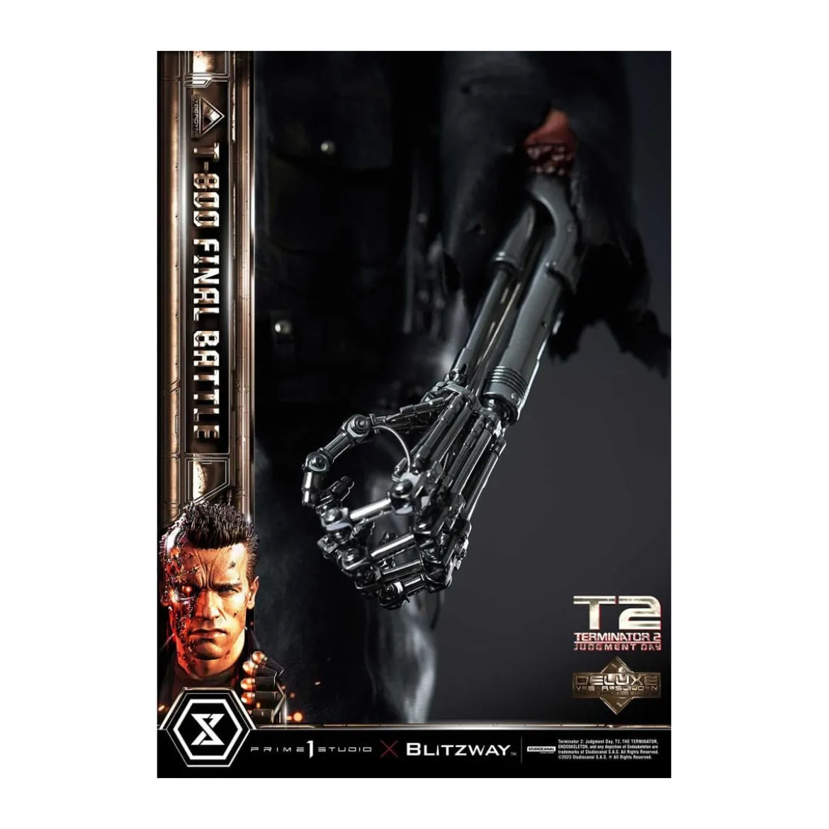 Prime 1 - Terminator 2 Judgment Day T-800 Final Battle Deluxe Bonus Version - Museum Masterline Series 1/3