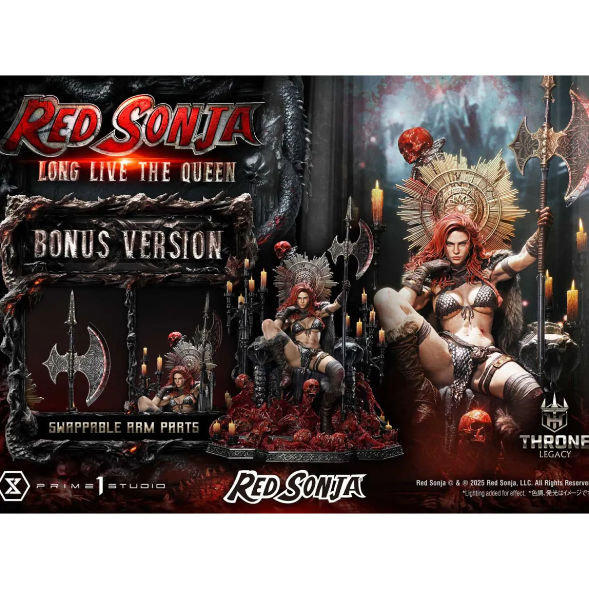 Prime 1 Throne Legacy Red Sonja Red Sonja : Long Live the Queen Bonus Version