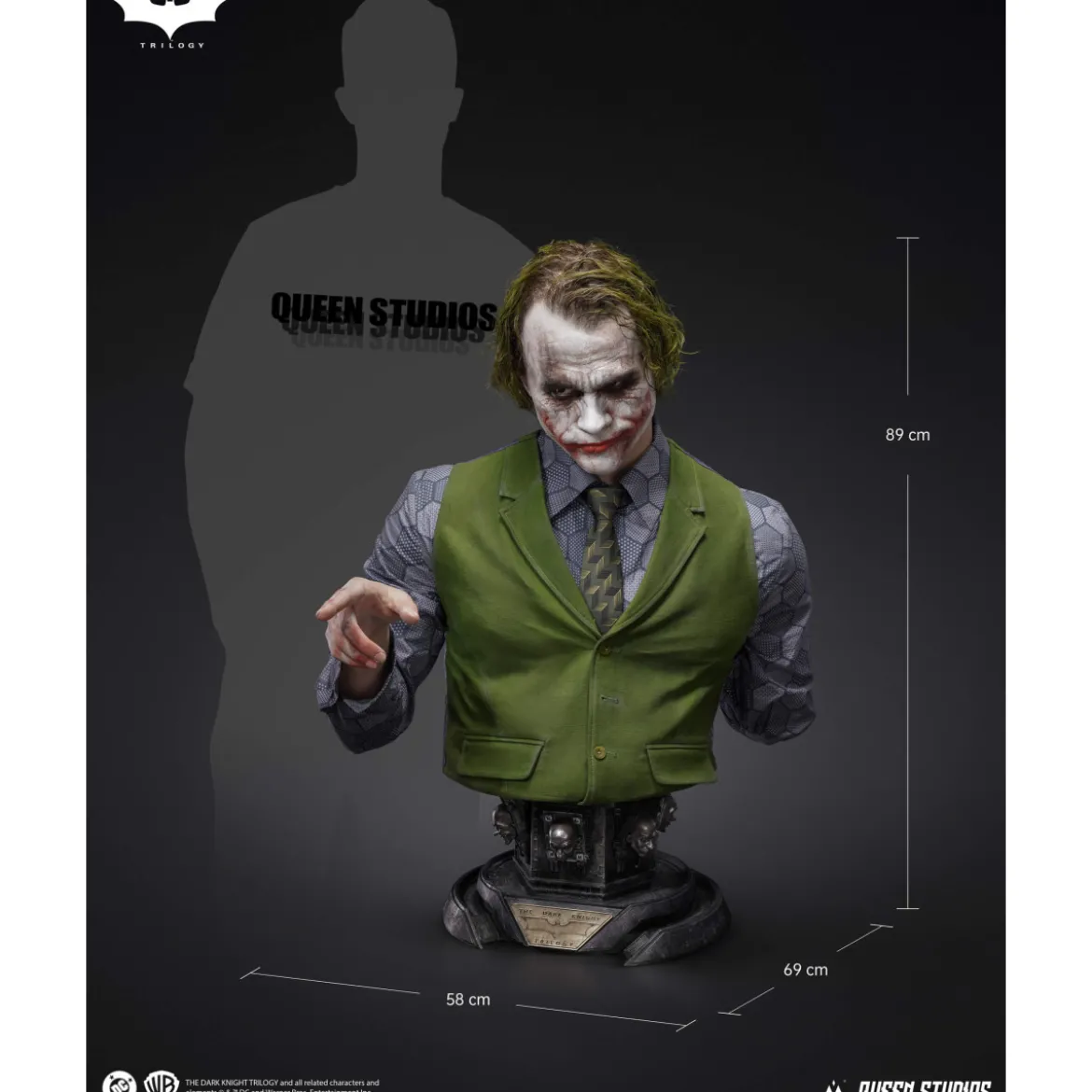 Queen Studios - DC Comics - The Joker (The Dark Knight) Life-size Bust