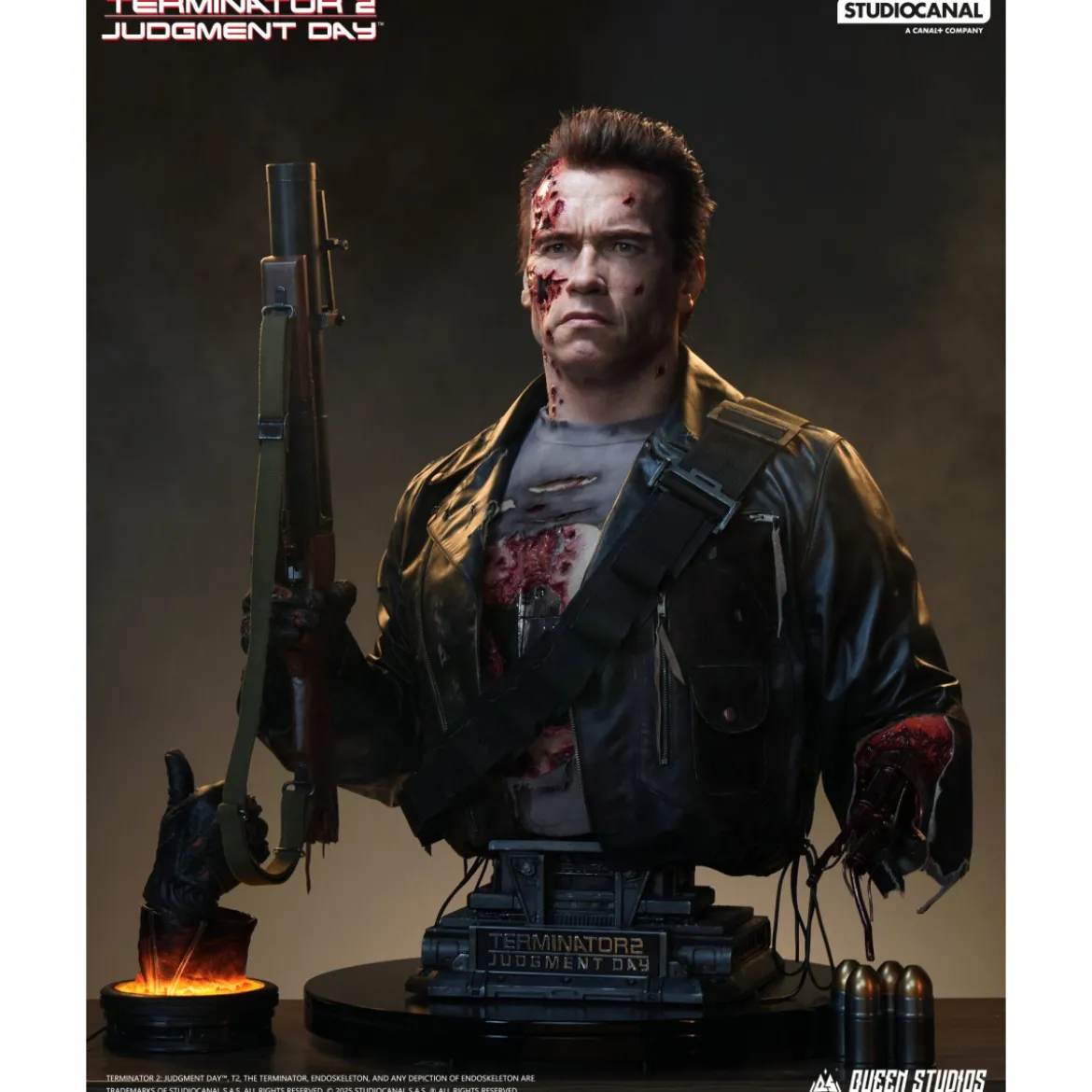 Queen Studios - T-800 Battle Damaged Life-Size Bust - Terminator 2