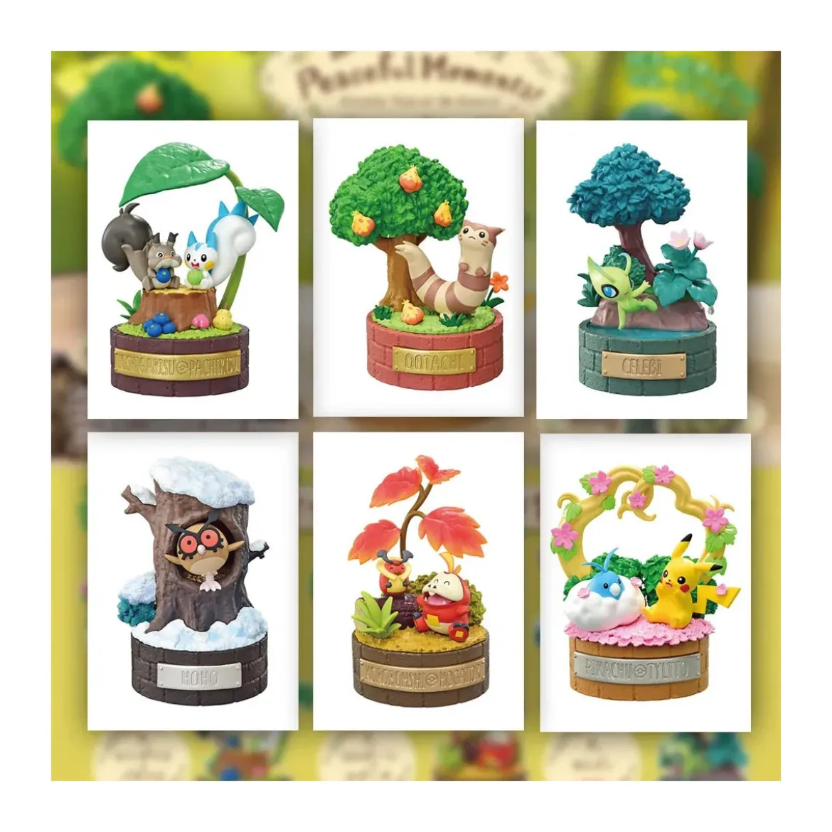 Re-Ment - Pokemon - Peaceful Moments! (Forest Story series) set de 6 figurines en blind box.