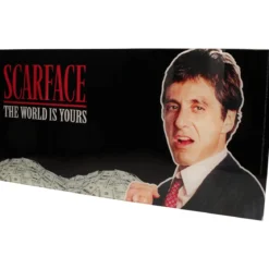 SD Toys - Scarface poster en verre "The World is yours" fond Noir