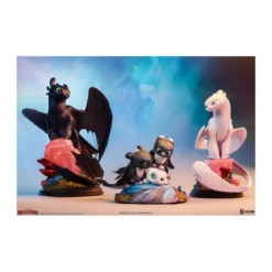 Sideshow Dragons 3 statuette Flèche, Pirouette et Vifagile - Le Monde caché