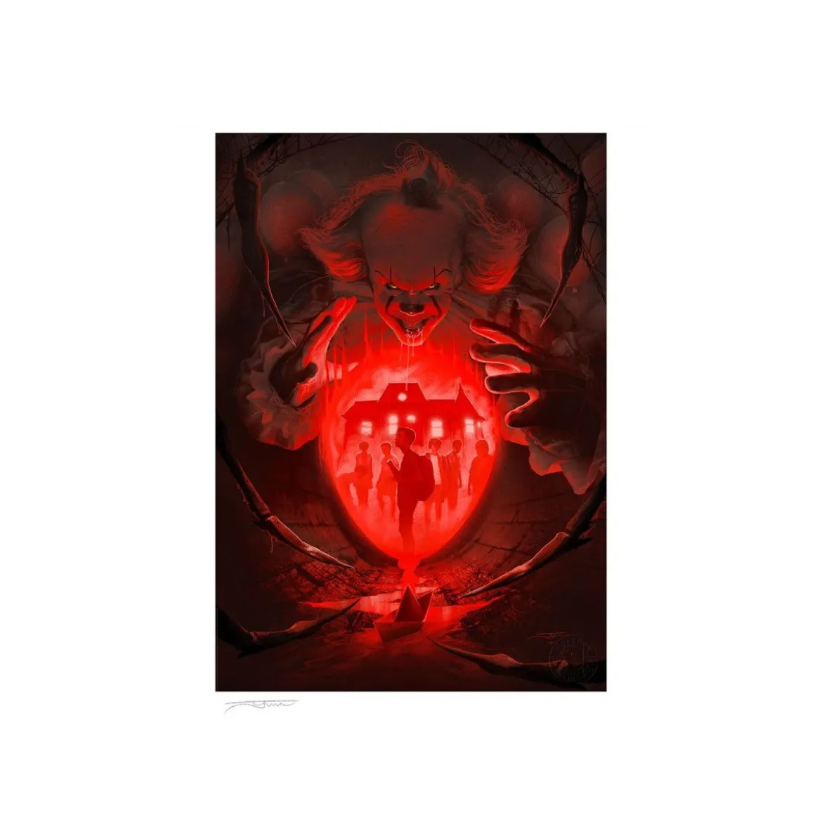 Sideshow Movie impression - Art Print IT 2 Pennywise - You'll Float Too 46 x 61 cm - non encadrée