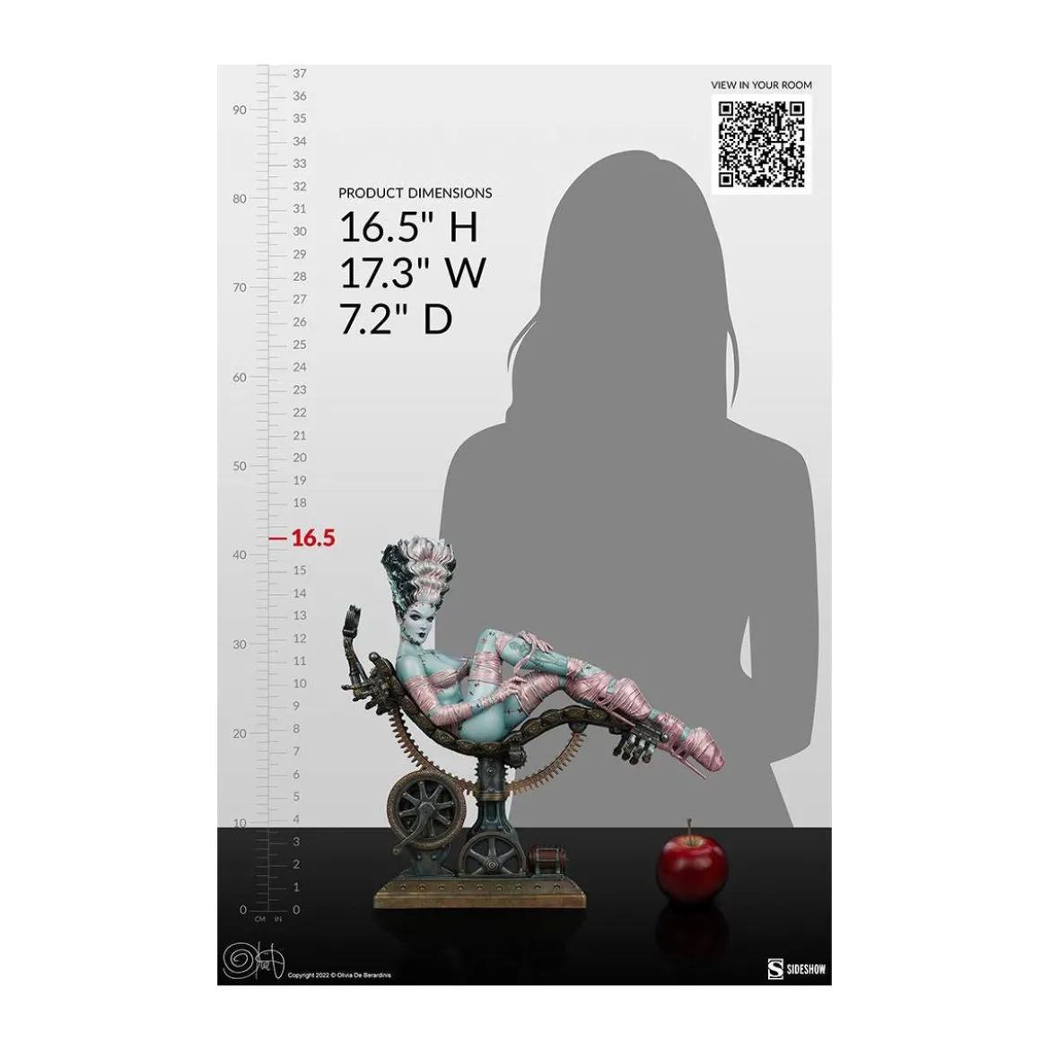 Sideshow - Olivia De Berardinis Frankie Reborn statue 1/4 "Limited Edition"