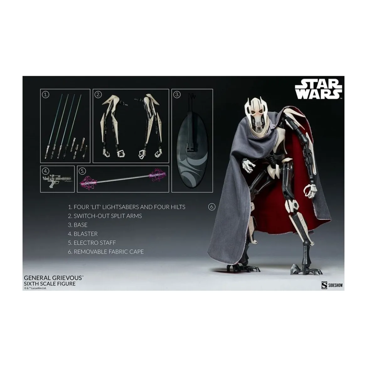 Sideshow Star Wars figurine 1/6 General Grievous