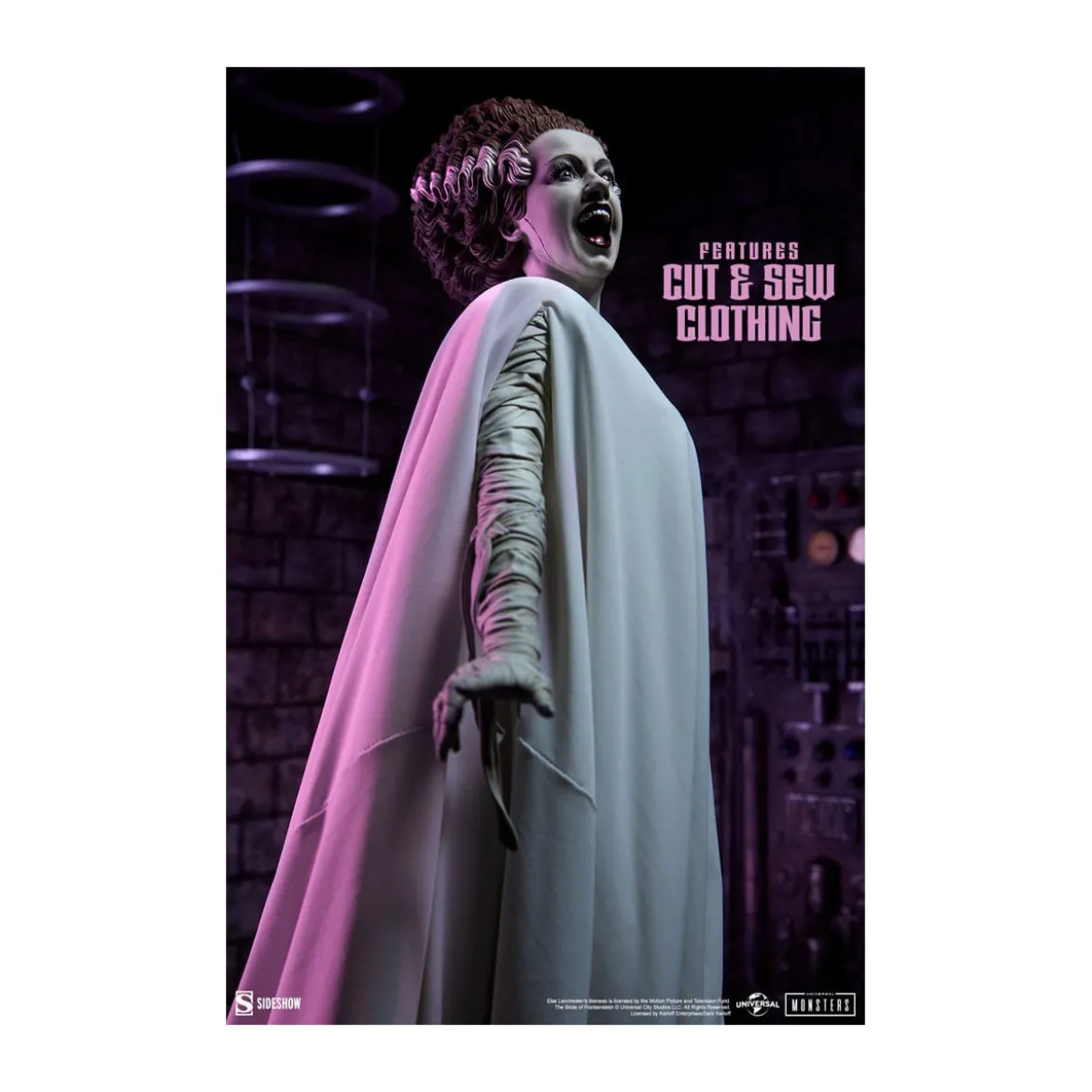 Sideshow Universal Monsters - Premium Format La Fiancée de Frankenstein 1/4 - The Bride of Frankenstein (Fabric Costume)