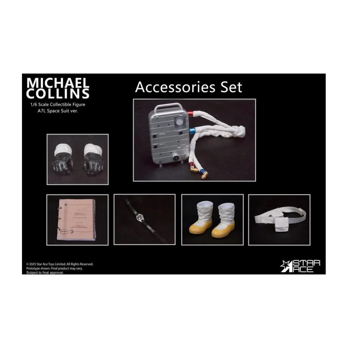 Star Ace - Apollo 11 - Michael Collins accessories set 1/6