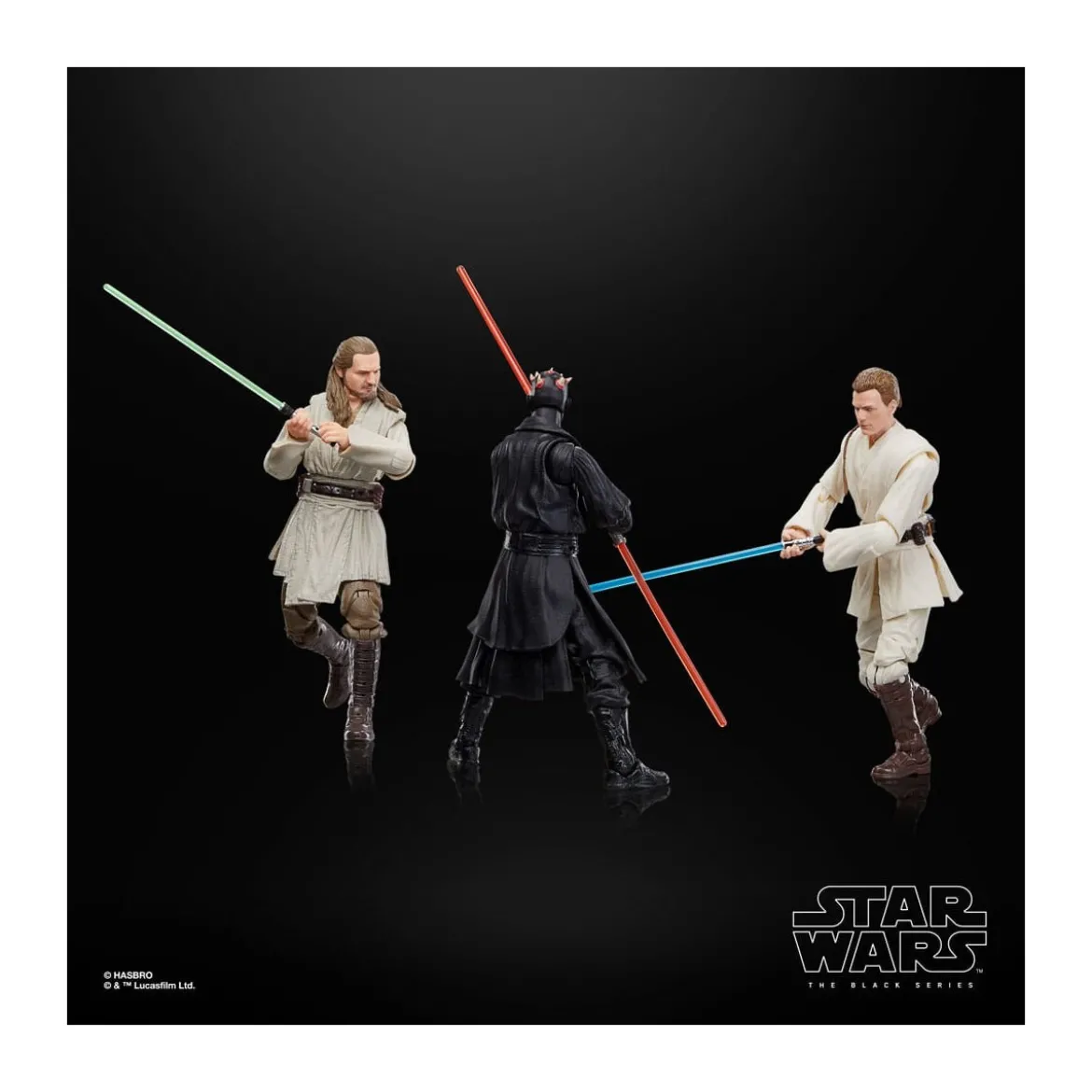 Star Wars Black Series - Pack Qui-Gon Jinn, Darth Maul, Obi-Wan Kenobi Episode I