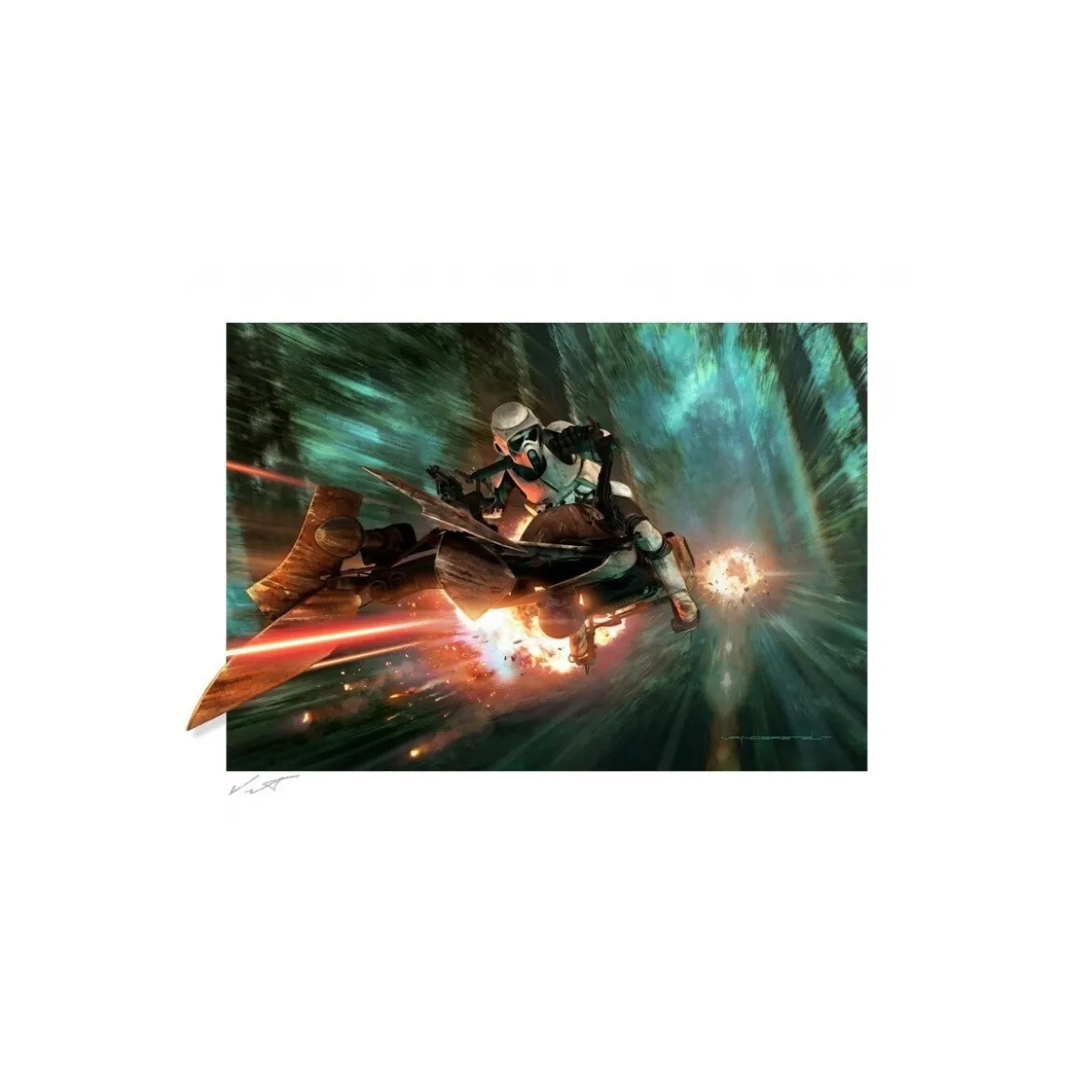 Star wars impression Art Print - Endor Chase - 46 x 61 cm non encadré - Return of the Jedi