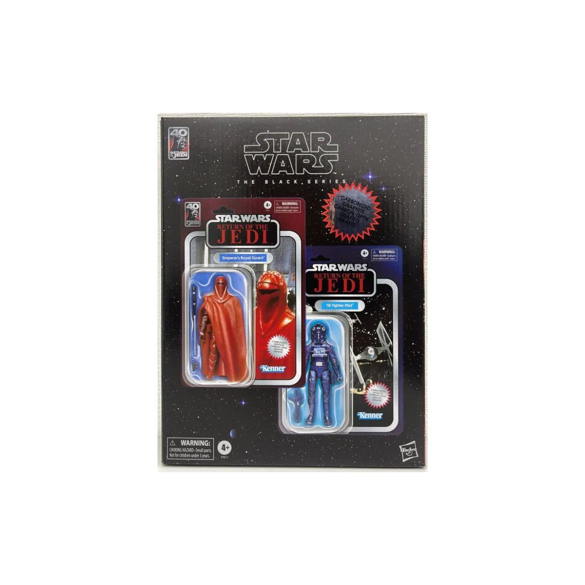 Star Wars The Black Series Carbonized - Pack 2 figurines Emperor's Royal Guard & TIE Fighter Pilot - 40th ROTJ Anniversary