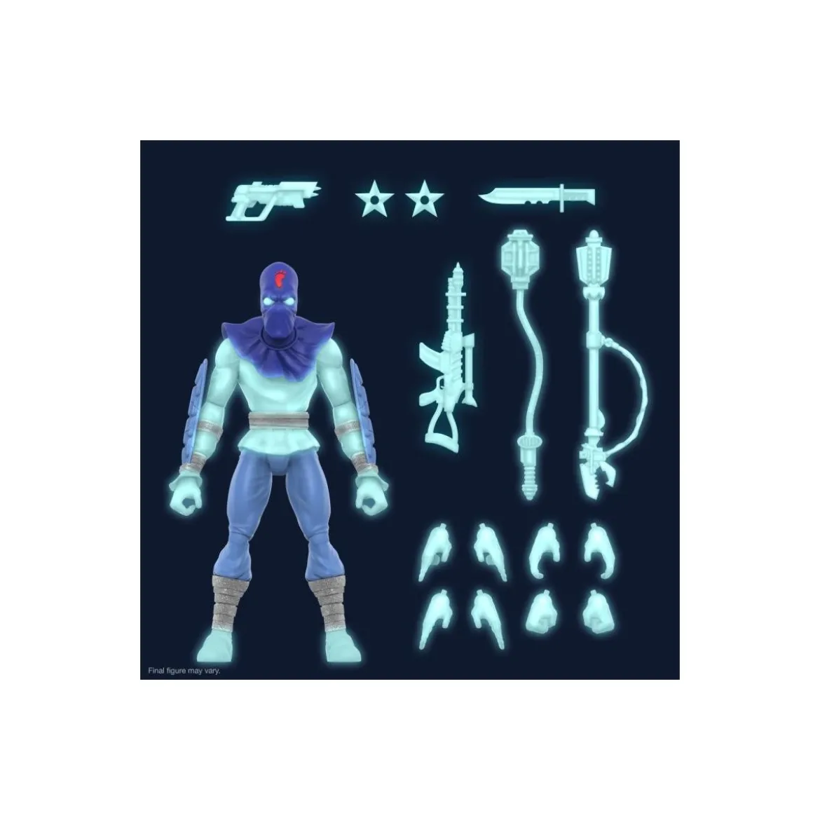 Super 7 - TMNT Ultimates GLOW-IN-THE-DARK FOOT SOLDIER Exclusive - Teenage Mutant Ninja Turtles