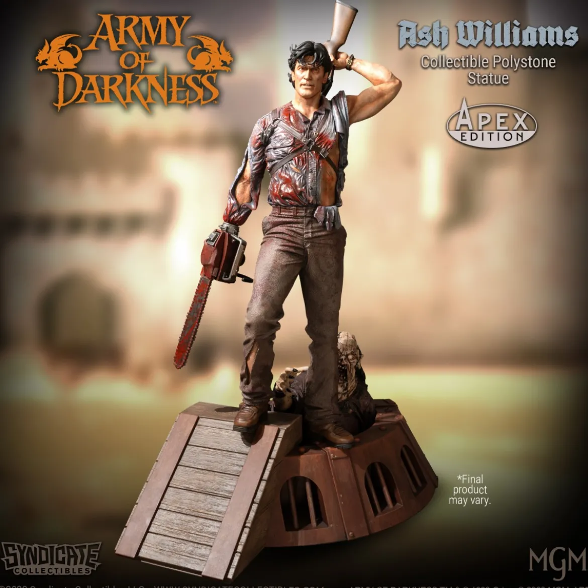 Syndicate Collectibles - Evil Dead Army of Darkness - Ash Williams Premium Statue 1/4 Apex Edition