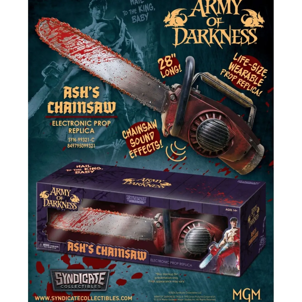 Syndicate Evil Dead Army of Darkness - Ash's Chainsaw Electronic Prop Replica
