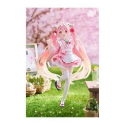Taito AMP Fig - Hatsune Miku - Newley Written Sakura Miku Japanese Cafe Ver. Reissue