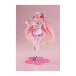 Taito AMP Fig - Hatsune Miku - Newley Written Sakura Miku Japanese Cafe Ver. Reissue
