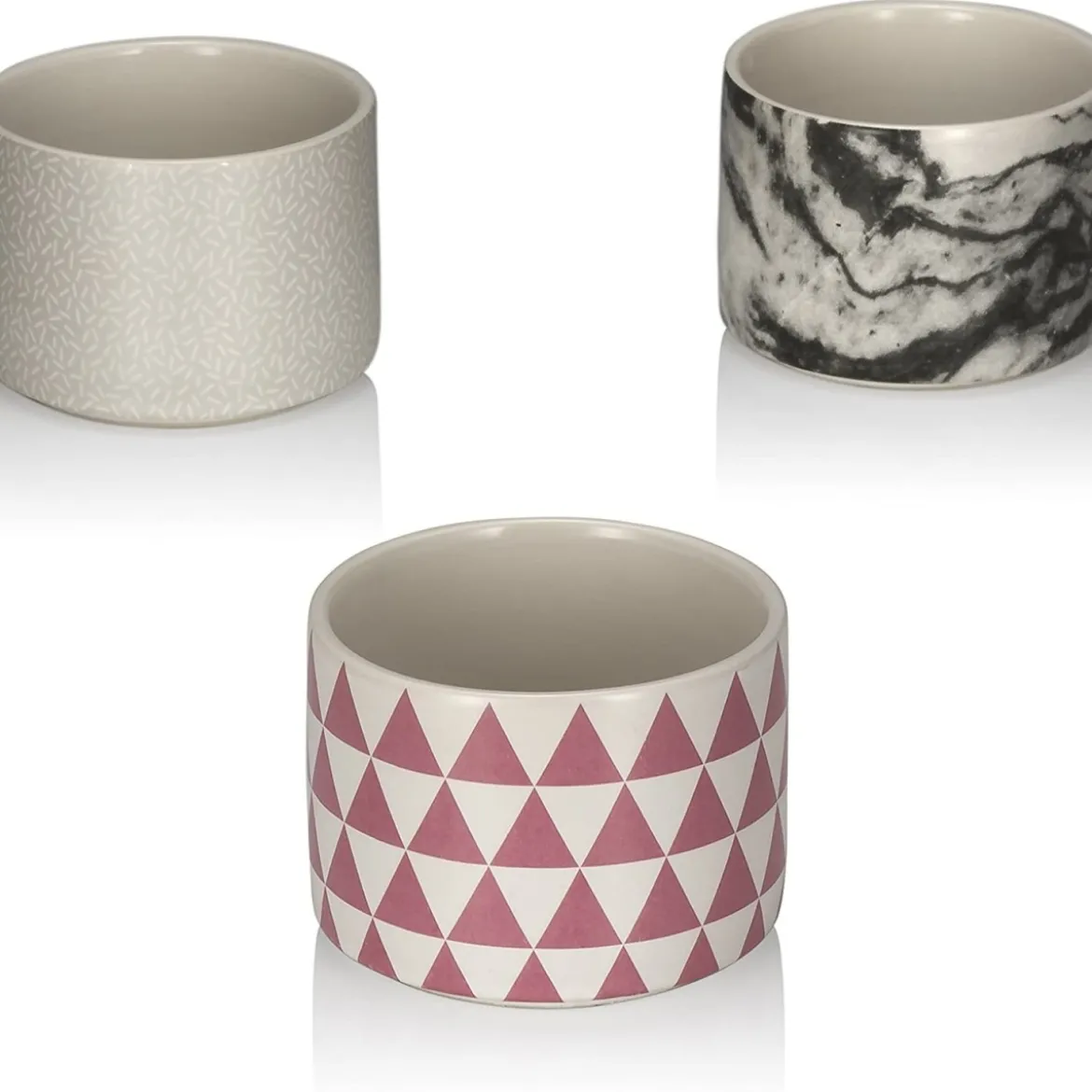 Tasses empilables à messages en Céramique - 3 pièce