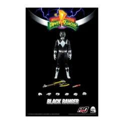 Three 0 - Black Ranger - Mighty Morphin Power Rangers FigZero 1/6