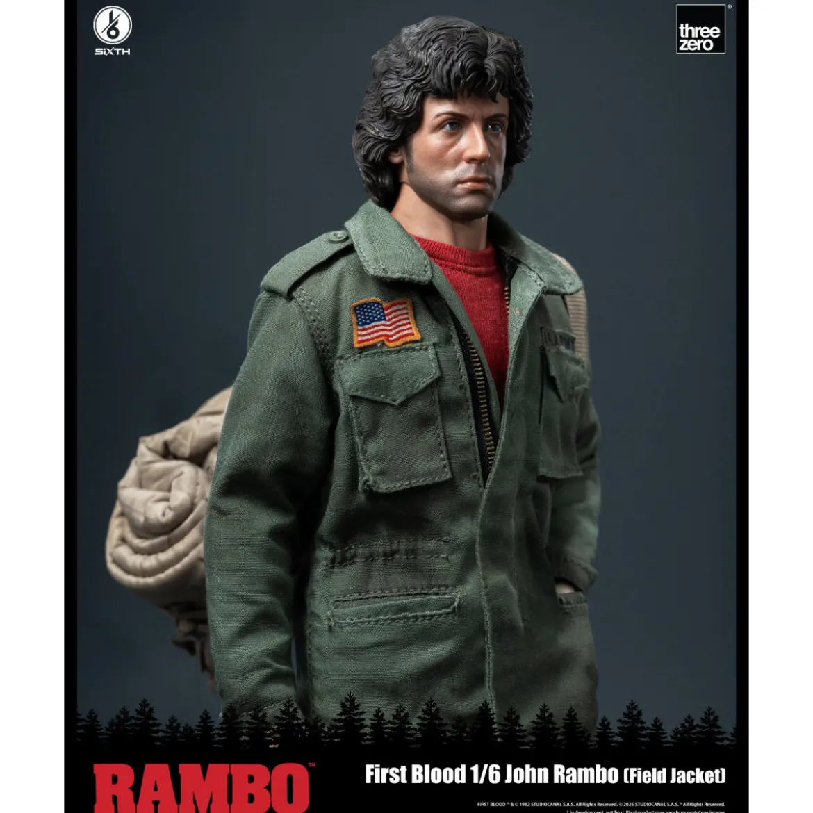 Three Zero - Rambo I - Figurine 1/6 - John Rambo Field Jacket - 30cm