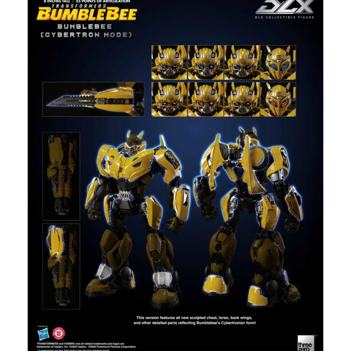Three Zero Transformers - Bumblebee DLX figurine Bumblebee Cybertron Mode