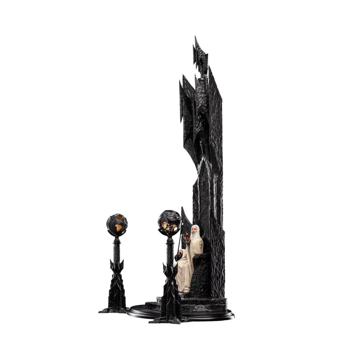 Weta - Le Seigneur des Anneaux - Saruman the White on Throne statue 1/6