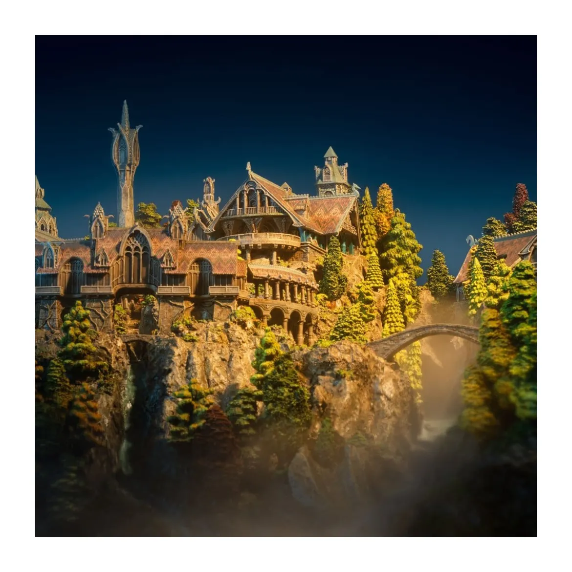 Weta - Rivendell Édition Limitée Environment - Le Seigneur des Anneaux - LOTR Fondcombe